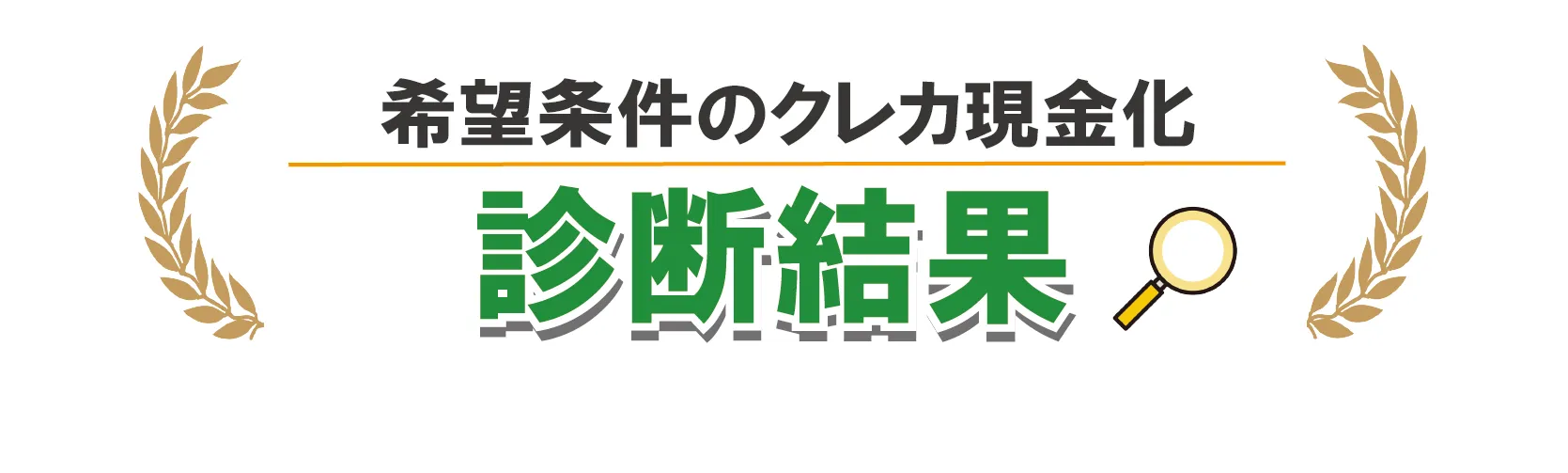 希望条件のクレカ現金化診断結果